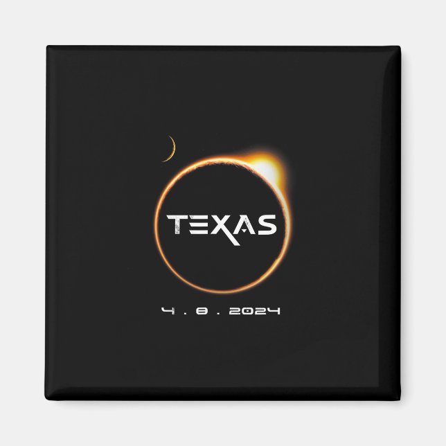 Imán Totalidad de Texas 4.08.2024 Eclipse solar total 2 (Frente)