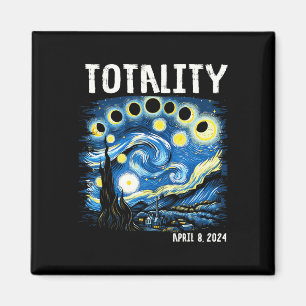 Imán Totalidad Eclipse solar total 2024 4 08 Starry Nig