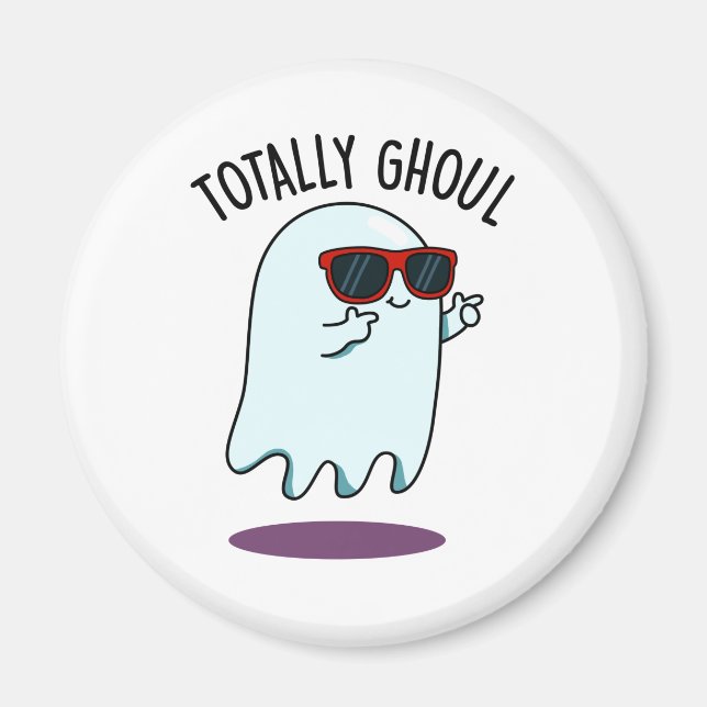 Imán Totalmente divertido Guay Halloween Ghost Pun (Frente)