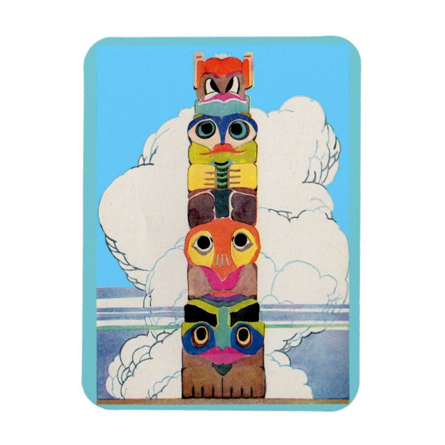 Imán Tótem de los años 1920 (Vertical)