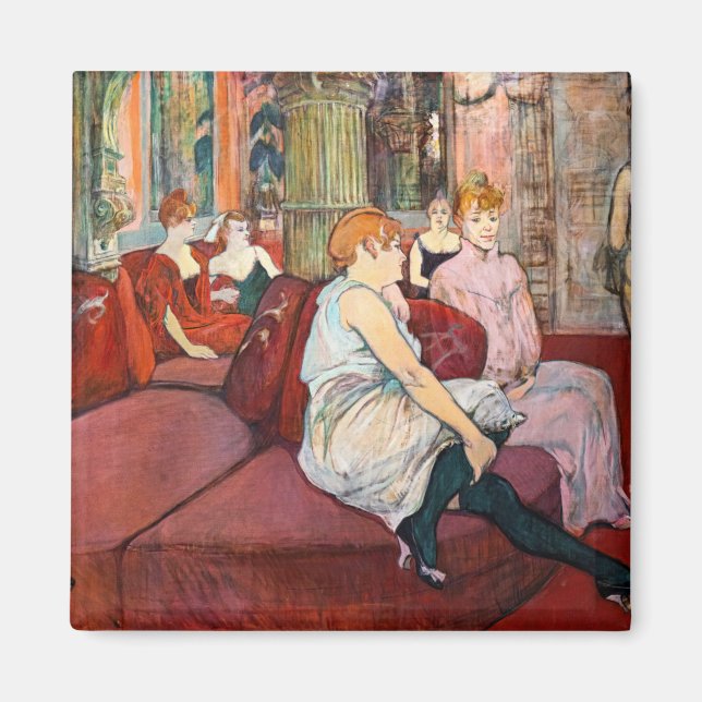 Imán Toulouse-Lautrec - En el Salón, rue des Moulins (Frente)
