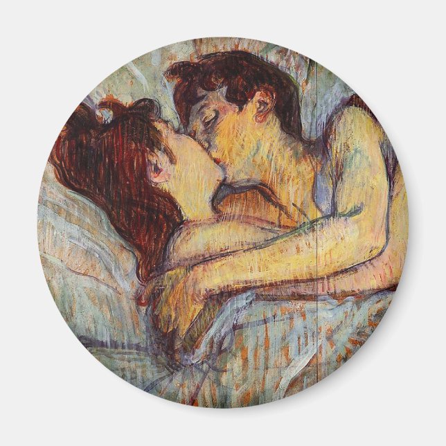 Imán Toulouse-Lautrec En La Cama El Magnate Kiss (Frente)