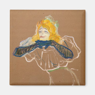 Imán Toulouse-Lautrec - Yvette Guilbert Cantando