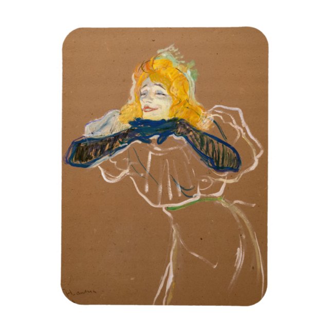 Imán Toulouse-Lautrec - Yvette Guilbert Cantando (Vertical)