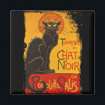 Imán Tournee du Chat Noir<br><div class="desc">Imagen poster de arte del gato negro c1896. "Tournee du Chat Noir du Rodolphe Salis. Fina arte del siglo XIX de Theophile Steinlen. Dominio público.</div>