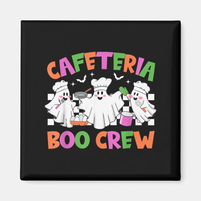 Imán Trabajador de Cafetería Retro Cafeteria Boo Crew (Frente)