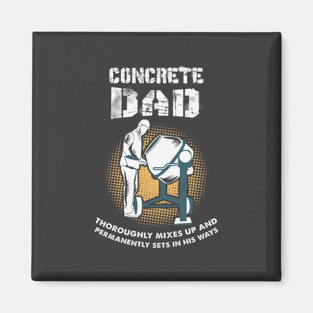 Imán Trabajador de concreto: padre concreto (Frente)