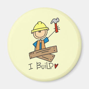 Imán Trabajador de la Construcción I Construyo Camiseta