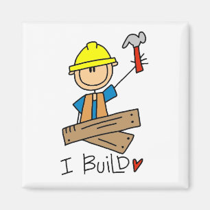 Imán Trabajador de la Construcción I Construyo Camiseta