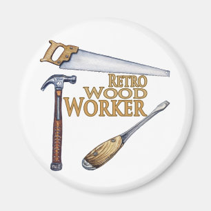 Imán Trabajador de madera retro