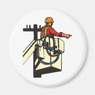 Imán Trabajador del electricista del instalador de