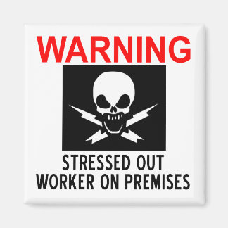 Imán Trabajador estresado