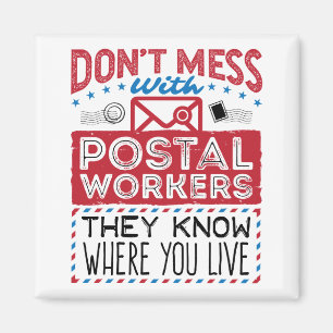 Imán Trabajador postal sabe dónde vive