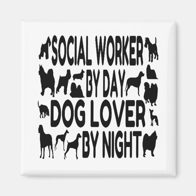 Imán Trabajador social de Dog Lover (Frente)