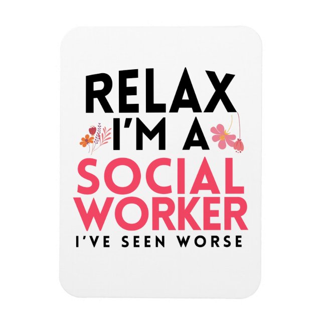 Imán Trabajador social Funny Gag Gige Masters Worker LC (Vertical)
