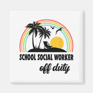 Imán Trabajador Social Sin Servicio Arcoiris Fin De Año