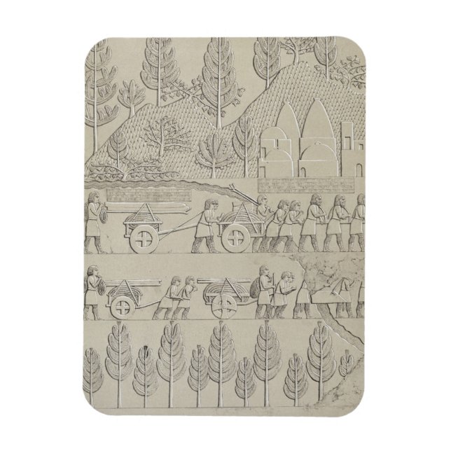 Imán Trabajadores con implementos y cuerdas para mover  (Vertical)