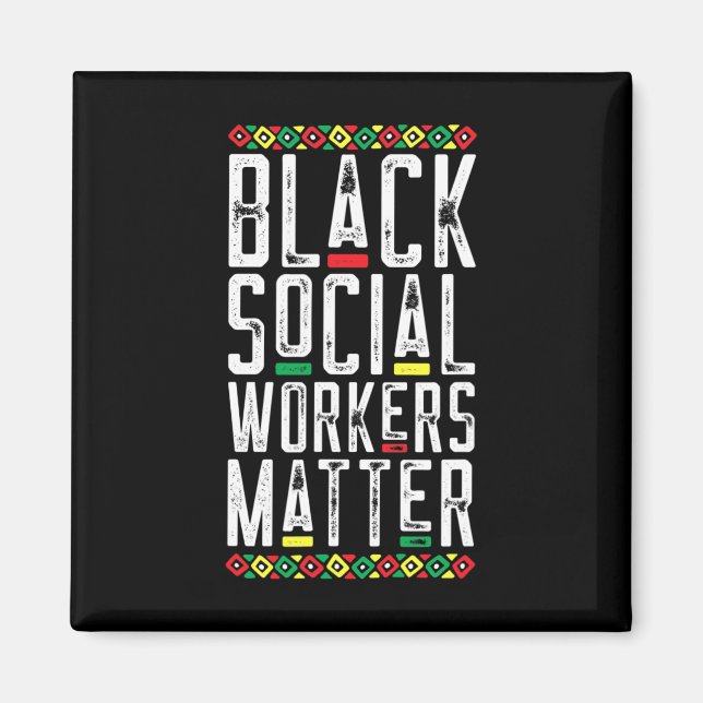 Imán Trabajadores sociales negros problema afroamerican (Frente)