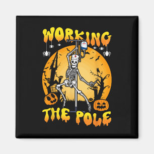 Imán trabajando con la enfermera de polos Halloween div