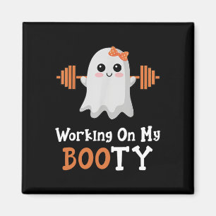 Imán Trabajando en mi divertido gimnasio de Halloween B