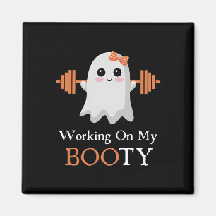 Imán Trabajando en mi divertido gimnasio de Halloween B
