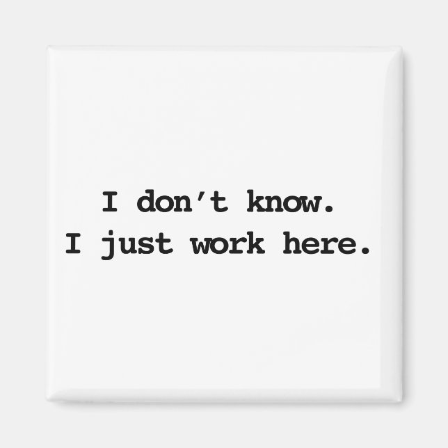 Imán trabajar aquí (Frente)