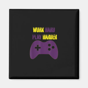 Imán Trabajar duro jugar tan duro juegos de video juego