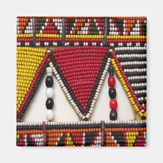 Imán Trabajo con cuentas tribales Maasai (Frente)