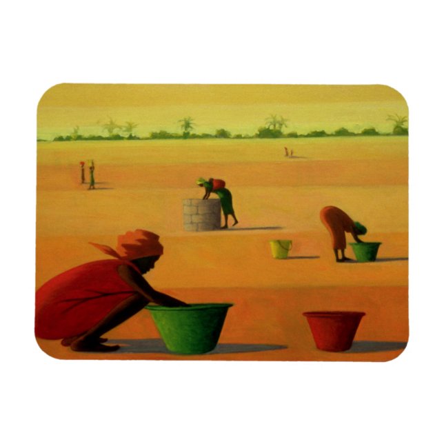 Imán Trabajo de la mujer en 2001 (Horizontal)