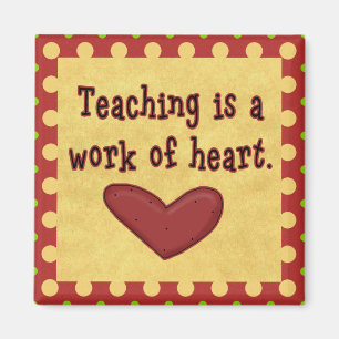 Imán Trabajo del profesor del corazón