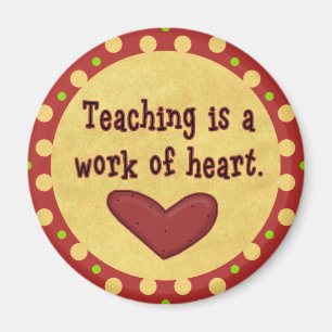 Imán Trabajo del profesor del corazón