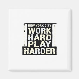 Imán Trabajo duro jugar tan duro - Día del trabajo Grac