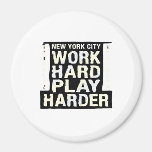 Imán Trabajo duro jugar tan duro - Día del trabajo Grac