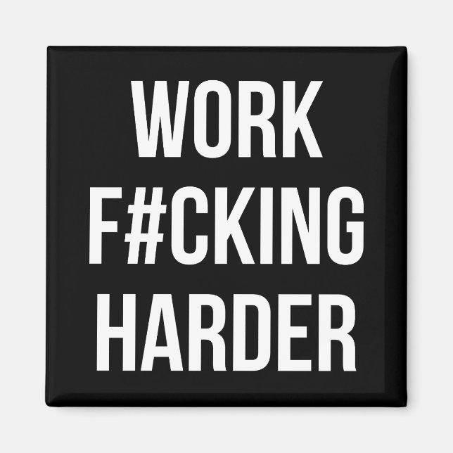 Imán Trabajo F#cking Harder - Motivación de entrenamien (Frente)