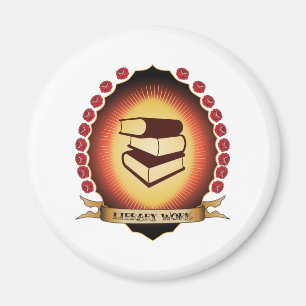 Imán Trabajo Mandorla de la biblioteca