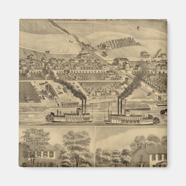 Imán Trabajos de carbón en Davosburgh (Frente)