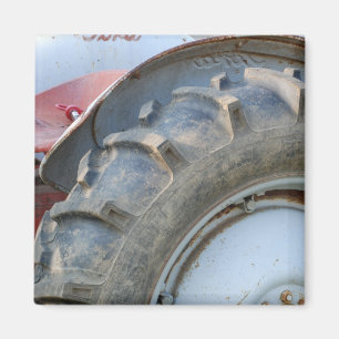 Imán tractor antiguo