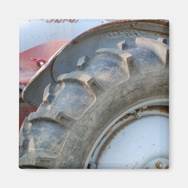 Imán tractor antiguo (Frente)