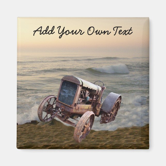 IMÁN TRACTOR ANTIGUO EN SURF-MAGNET (Frente)