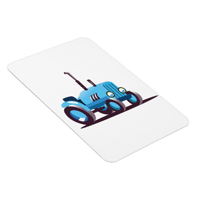Imán Tractor Azul Bonito (Lado Derecho)