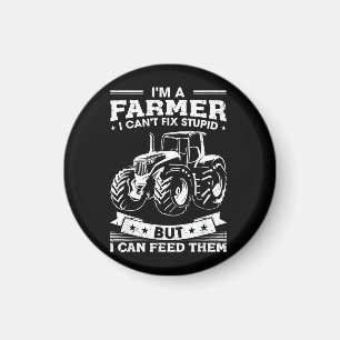 Imán Tractor de Agricultura Divertido Soy un Granjero A
