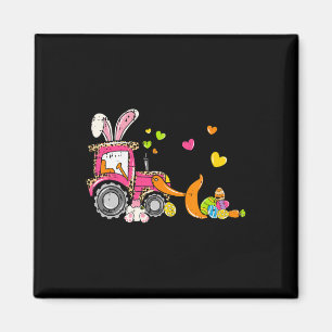Imán Tractor de niños conejo de Pascua huevos camión li