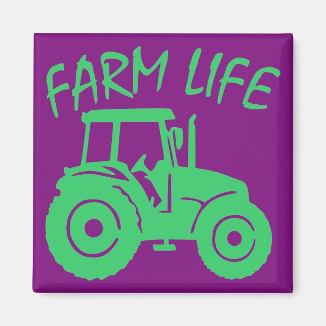 Imán Tractor de vida agrícola #USAPatriotGraphics © (Frente)
