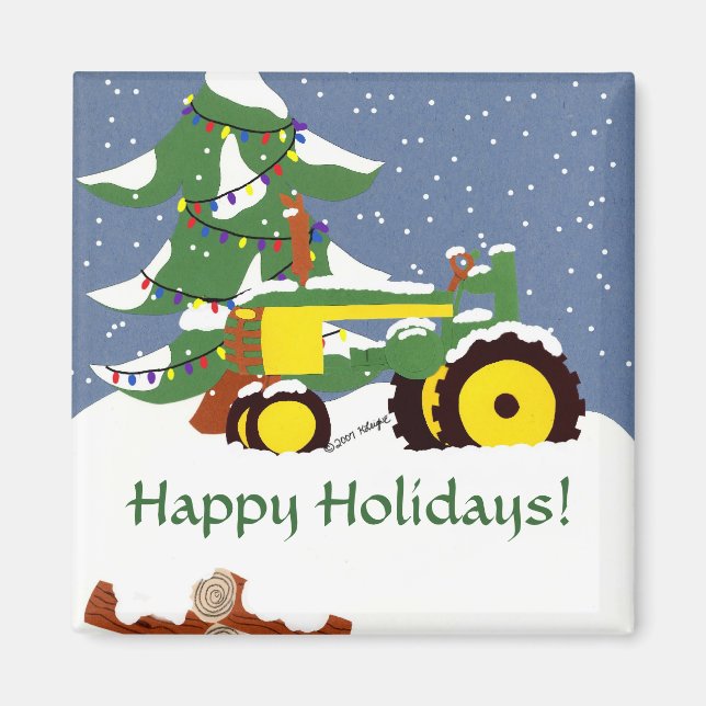 Imán Tractor para Navidades (Frente)