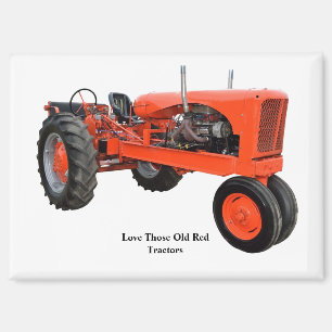 Imán Tractor rojo vintage