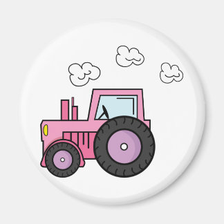 Imán Tractor rosa