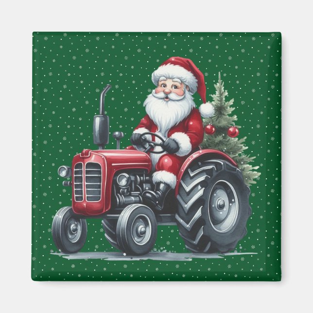 Imán Tractor Santa Magnet (Frente)