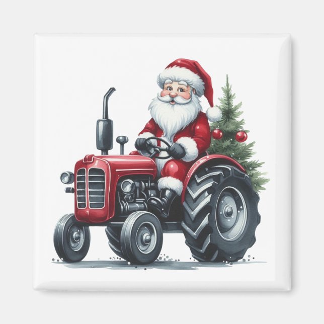 Imán Tractor Santa Magnet (Frente)
