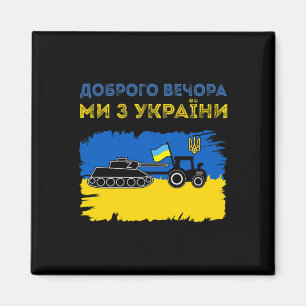 Imán Tractor Ucraniano Arrastra un Tanque Ruso Meme Div