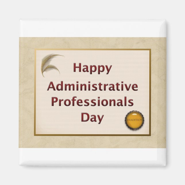 Imán Tradición del Día de los Profesionales Administrat (Frente)